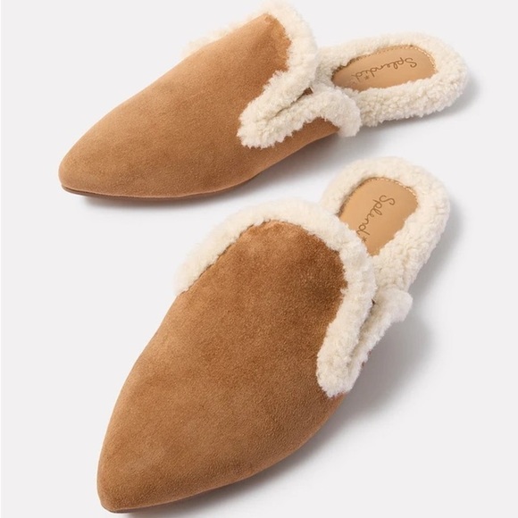 Splendid Shoes - Splendid Liza Pointed Toe Mule Caramel Fur Women’s 7.5 Sportif Quiet Luxury